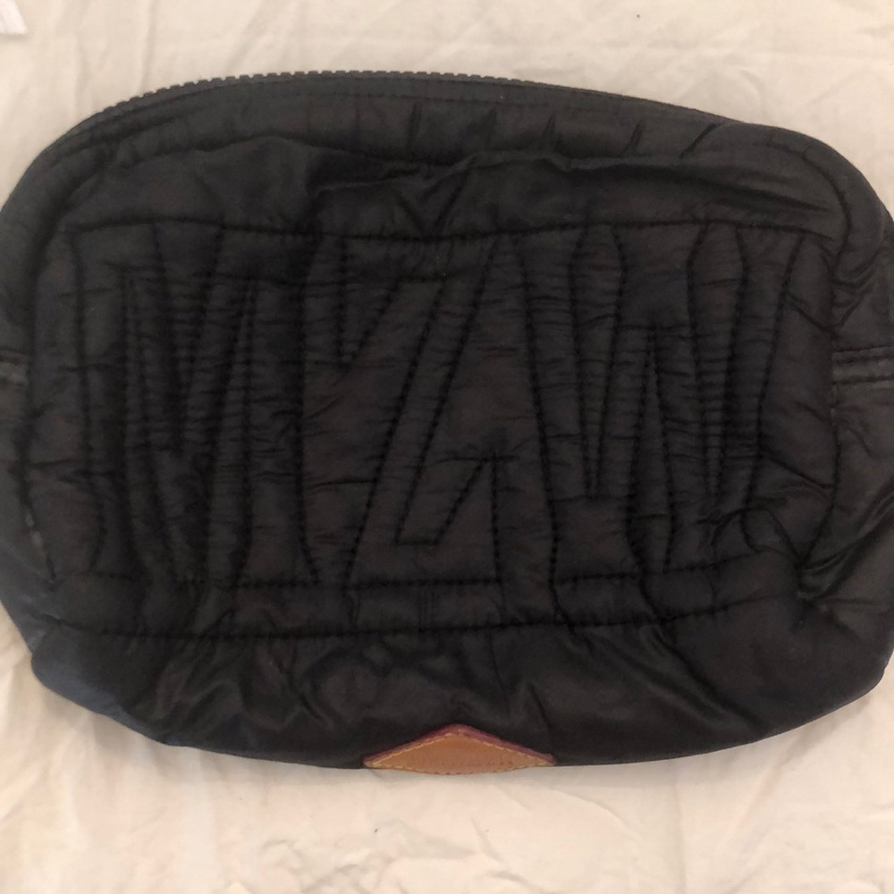 Nylon Makeup case leather logo